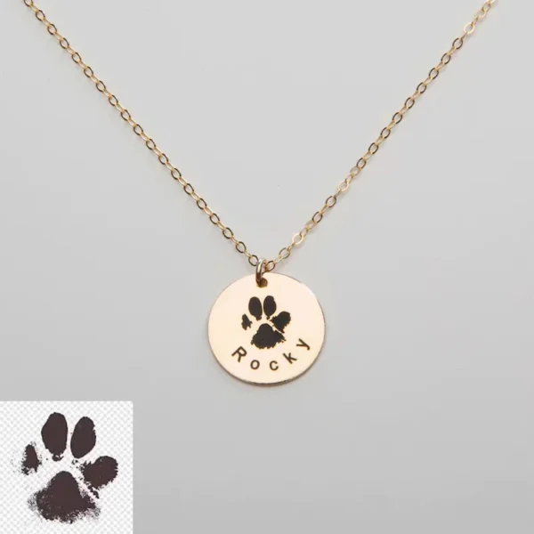 Collar personalizado con huella real de tu mascota - Imagen 3